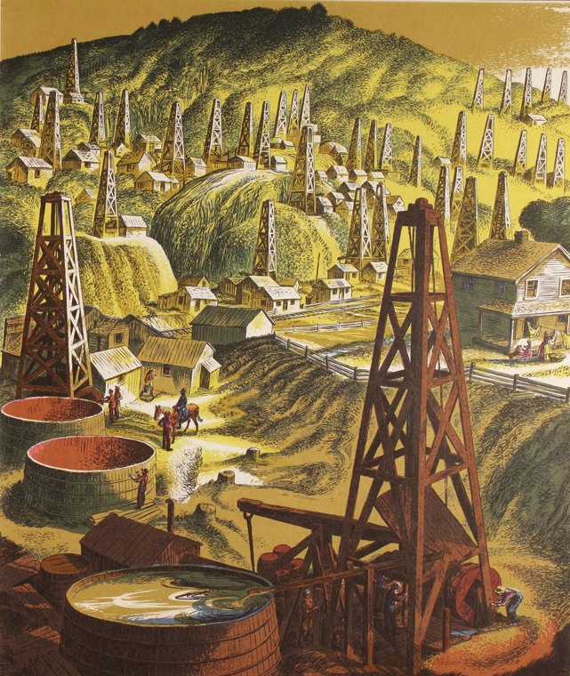 A representation of the early days in Pennsylvania's oil fields.