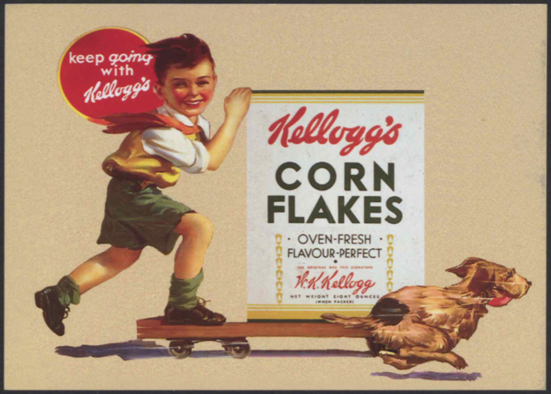 Kellogg's Cornflakes advertising post card.