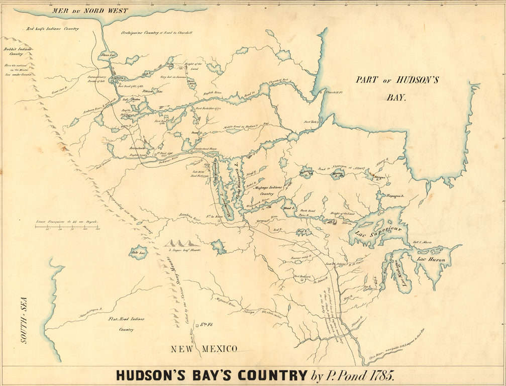 Hudson's Bay Country, by Peter Pond, 1785.