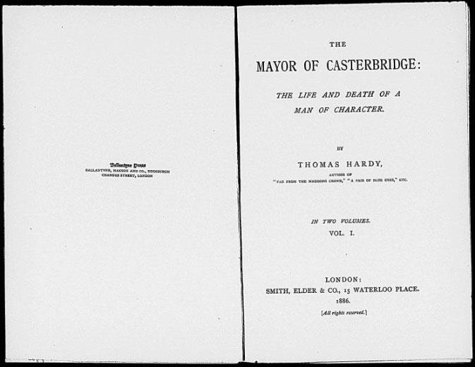 Title page of The Mayor of Casterbridge