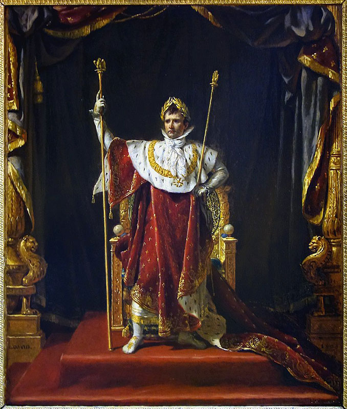 Portrait of Napoleon in imperial costume, 1805, by Jacques-Louis David - The Yorck Project (2002) 10.000 Meisterwerke der Malerei (DVD-ROM), distributed by DIRECTMEDIA Publishing GmbH. ISBN: 3936122202