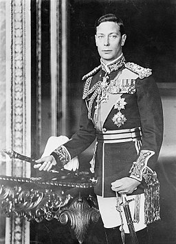 King George VI of England, formal photo portrait, circa 1940-1946