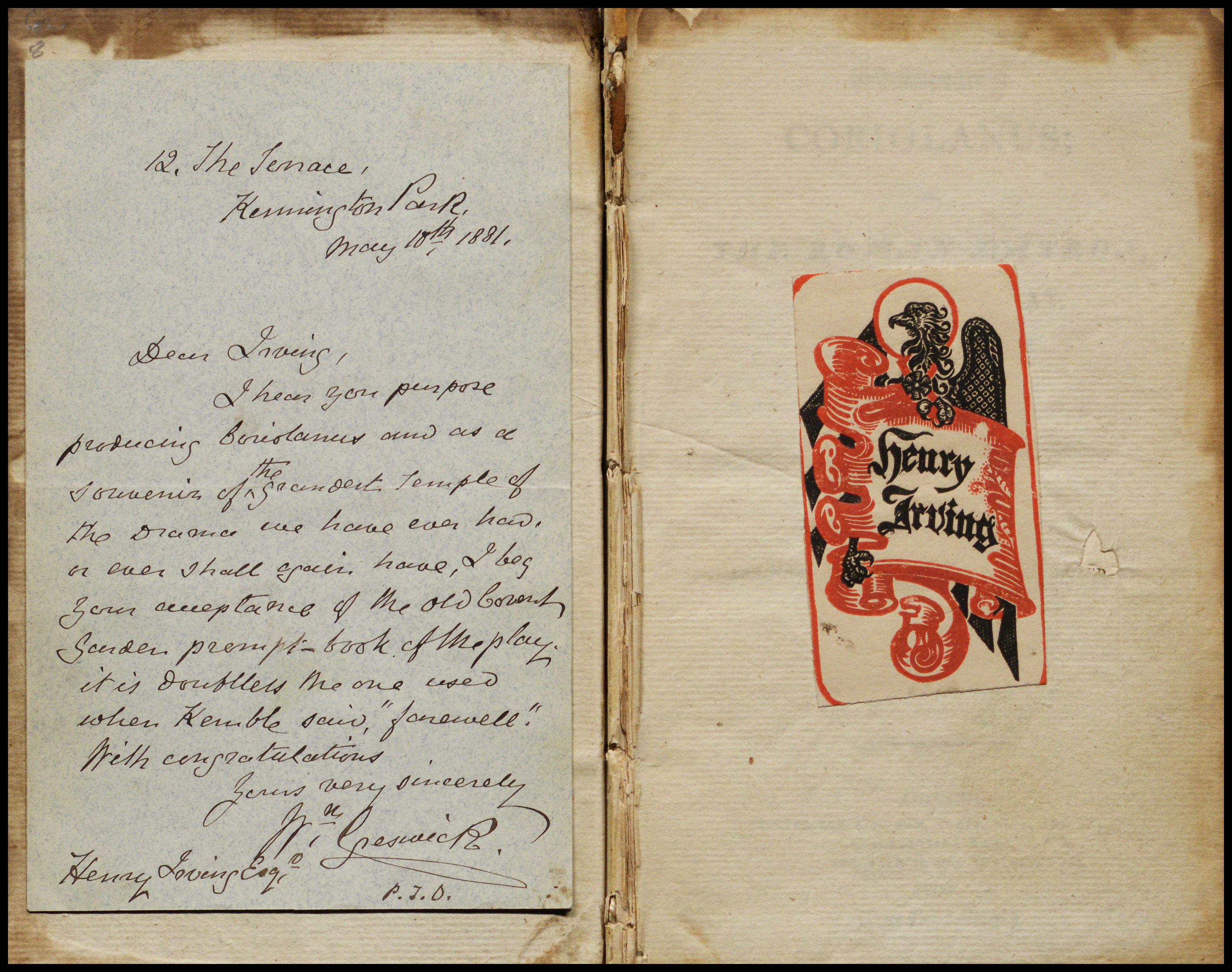 Henry Irving's copy of Coriolanus