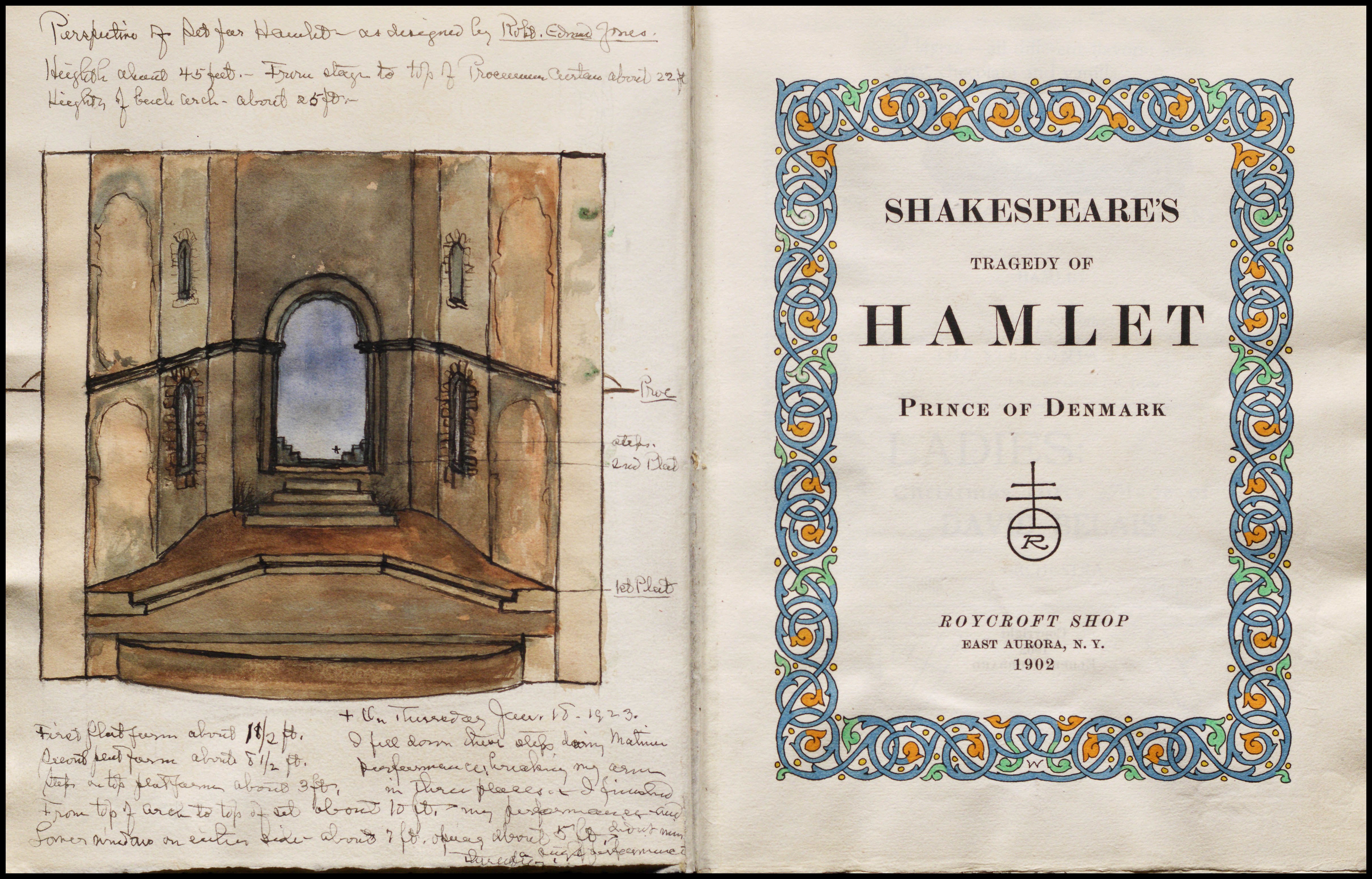 John Barrymore's prompt book from Hamlet