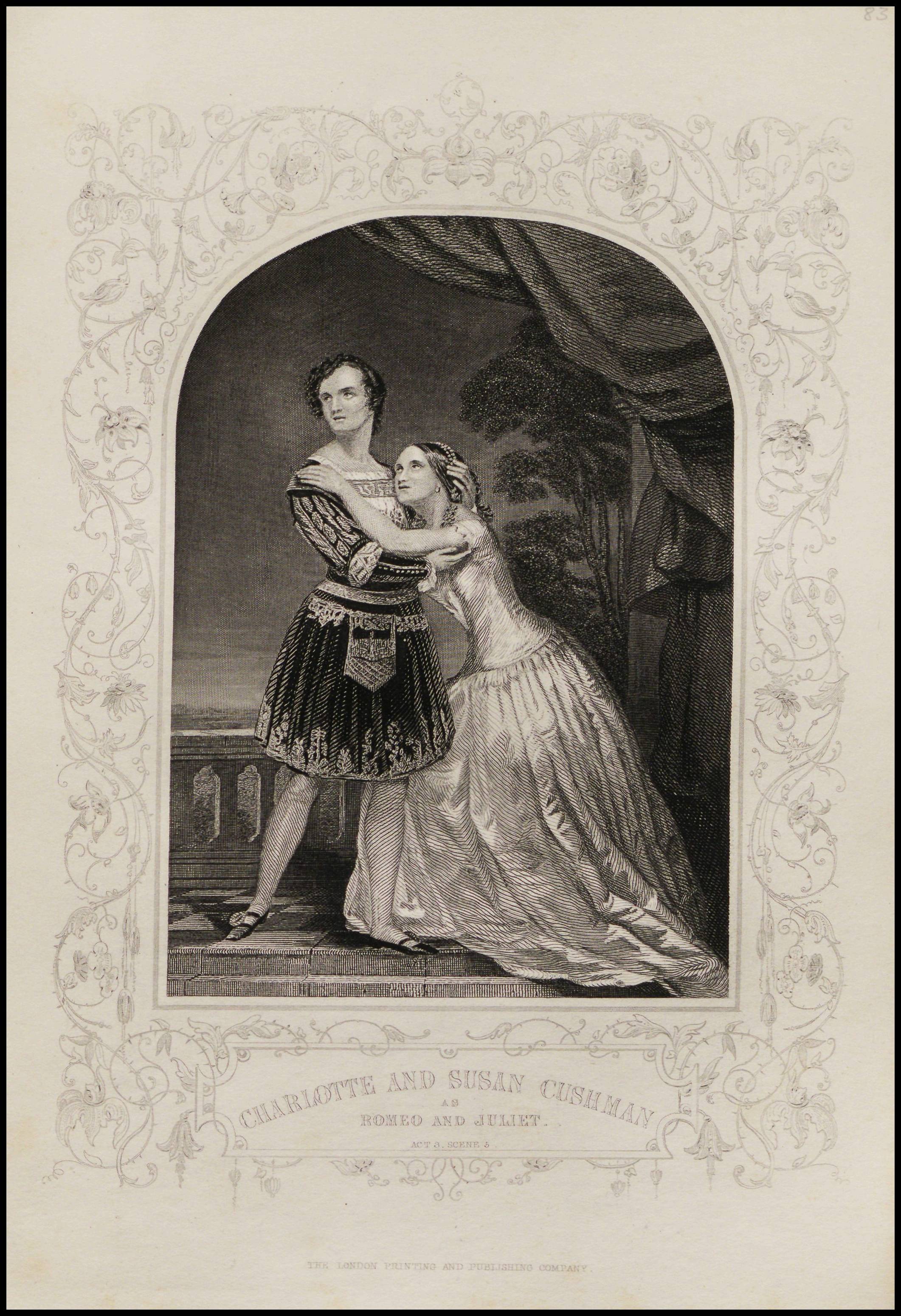 Charlotte and Susan Cushman as Romeo and Juliet