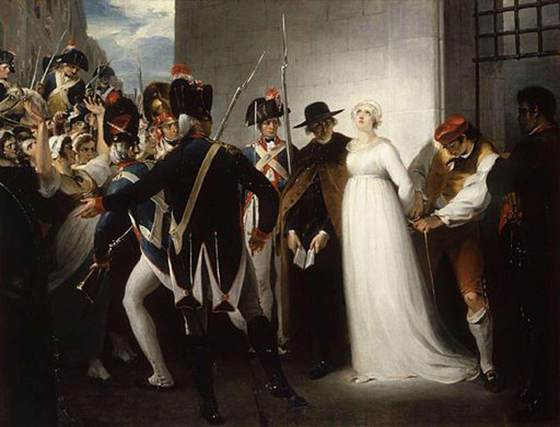 Marie Antoinette being taken to her execution