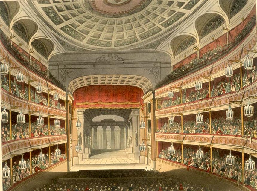 Engraving of the Theatre Royal, Covent Garden