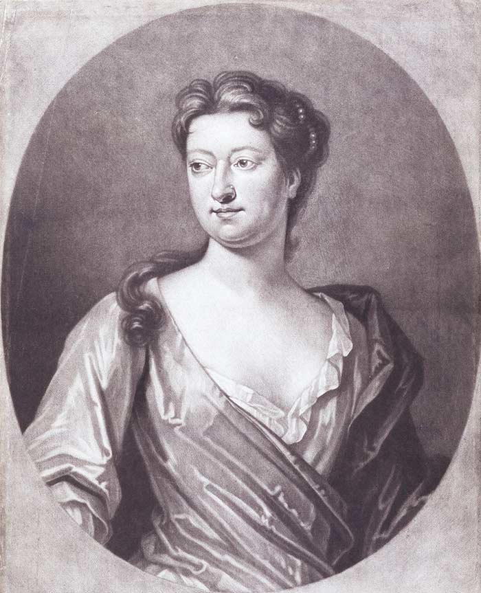 Early 18th century engraved print of Susanna Centlivre