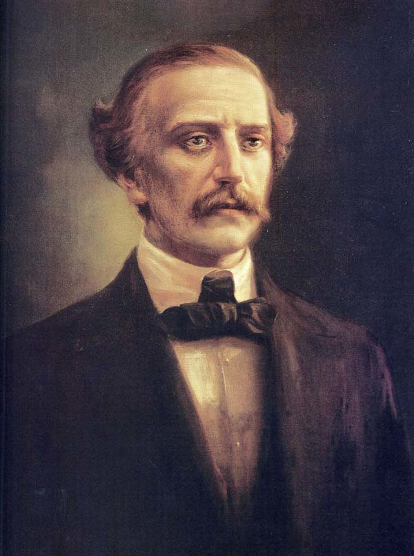 Oil portrait of Juan Pablo Duarte by Dominican artist Abelardo Rodríguez Urdaneta.