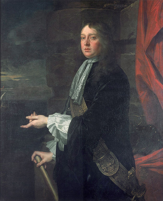 A portrait of William Penn, one of the commanders during the Western Design.