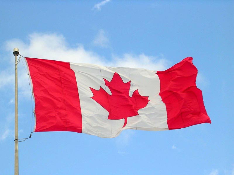 Canadian flag. 