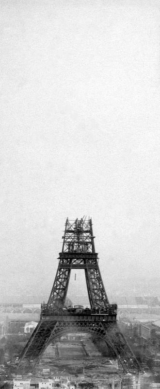 Eiffel tower in 1888, a year before its completion.