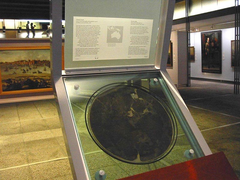 Dirk Hartog's plate in the Rijksmuseum Amsterdam.