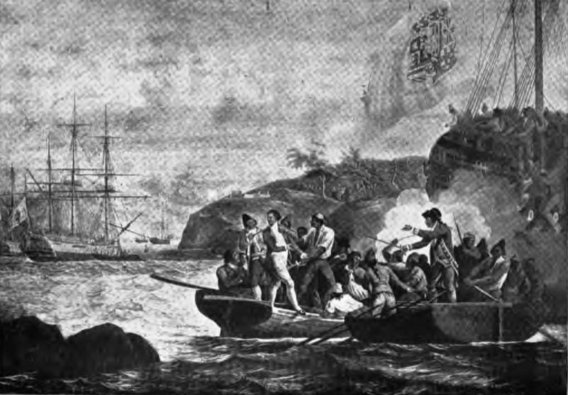 Seizure of Argonaut at Nootka. From the Centennial History of Oregon, Vol. 1 by Gaston, Joseph.