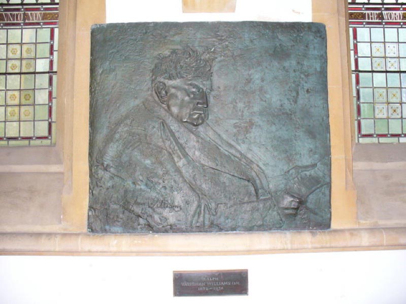 Plaque of Ralph Vaughan Williams in Dorking. 