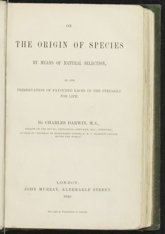 On the Origin of Species by Charles Darwin