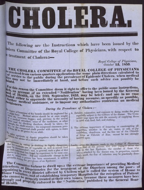 Cholera notice