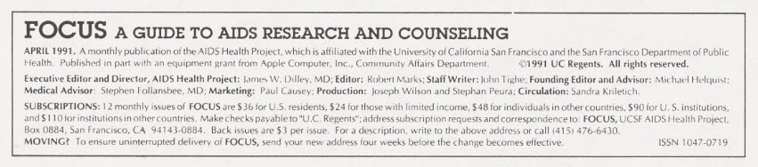 Advert for FOCUS.