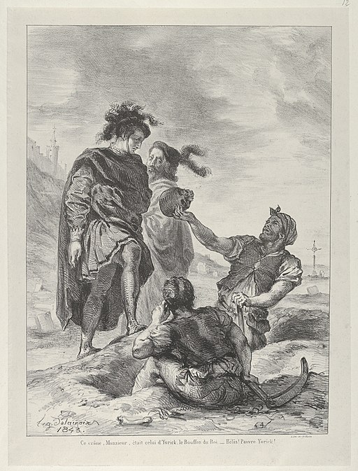 Hamlet and Horatio Before The Gravediggers